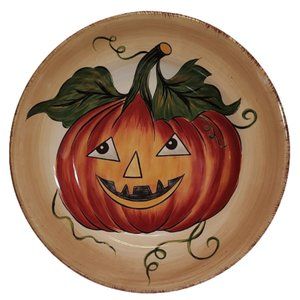 TTU Lifestyles Halloween Wicked Hollow Collection Pumpkin Dinner Plate